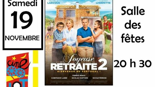 Cinéma le samedi 19 novembre à 20h30 à Lentillac